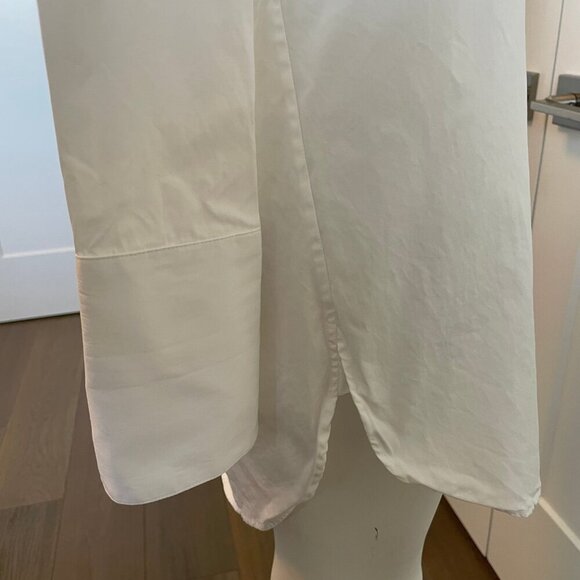 Aritzia Babaton Classic Relaxed Lg Sleeve 100% Cotton Shirt Dress White Sz S - Picture 8 of 12
